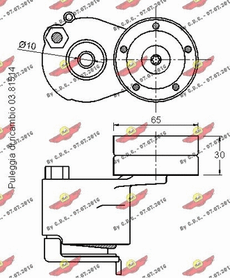 Belt Tensioner, V-ribbed belt