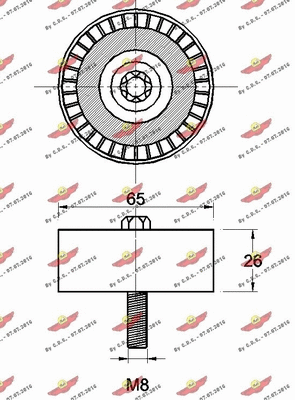Deflection/Guide Pulley, V-ribbed belt