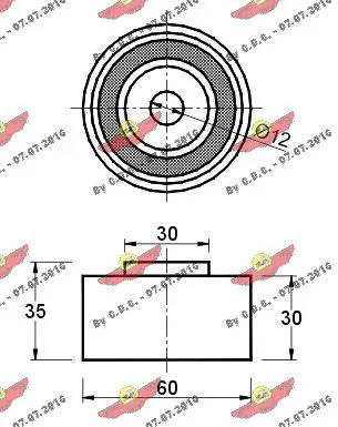 Deflection/Guide Pulley, timing belt