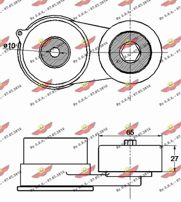 Belt Tensioner, V-ribbed belt