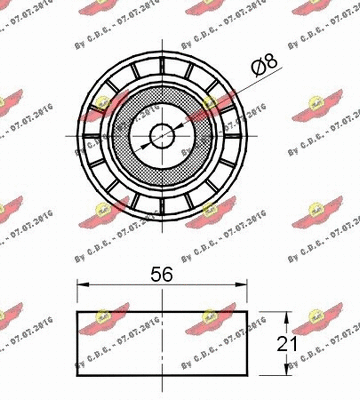 Deflection/Guide Pulley, V-ribbed belt