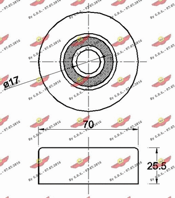Deflection/Guide Pulley, V-ribbed belt