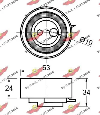 Tensioner Pulley, timing belt