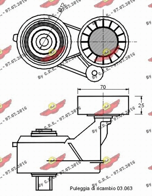 Belt Tensioner, V-ribbed belt