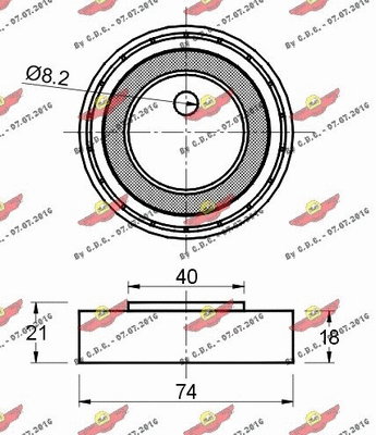 Deflection/Guide Pulley, V-ribbed belt