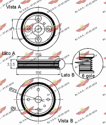 Belt Pulley, crankshaft