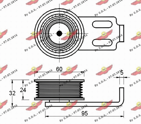 Belt Tensioner, V-ribbed belt