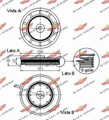 Belt Pulley, crankshaft