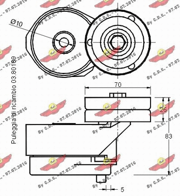 Belt Tensioner, V-ribbed belt