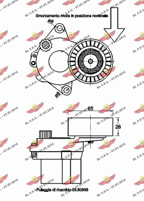 Belt Tensioner, V-ribbed belt