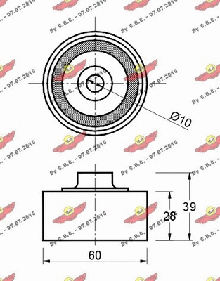 Deflection/Guide Pulley, timing belt