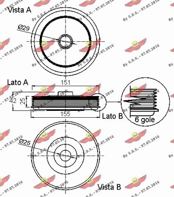Belt Pulley, crankshaft