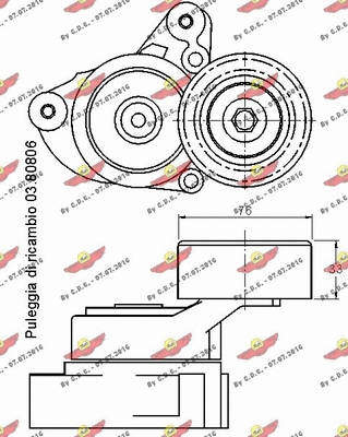 Belt Tensioner, V-ribbed belt