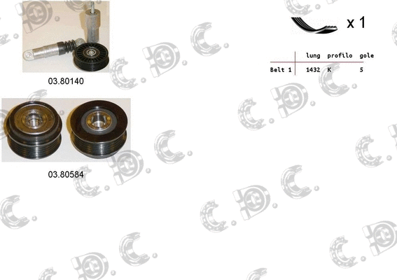 V-Ribbed Belt Set (06.0074)