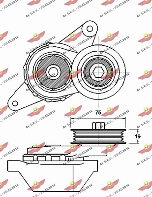 Belt Tensioner, V-ribbed belt