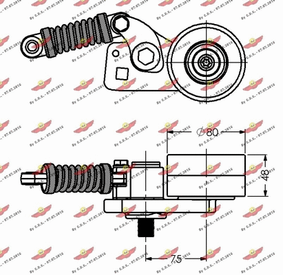 Belt Tensioner, V-ribbed belt