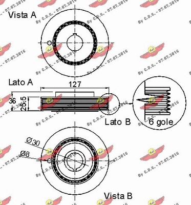 Belt Pulley, crankshaft
