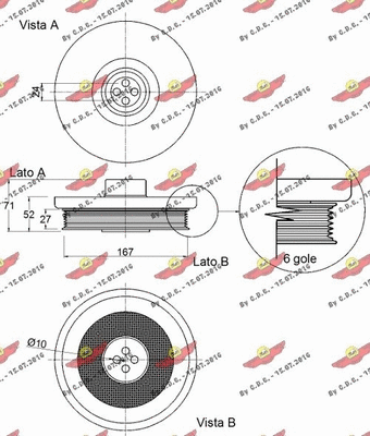 Belt Pulley, crankshaft
