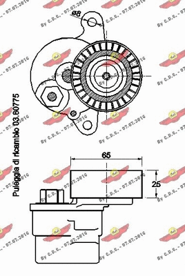 Belt Tensioner, V-ribbed belt