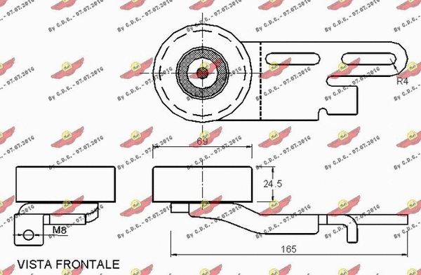 Belt Tensioner, V-ribbed belt