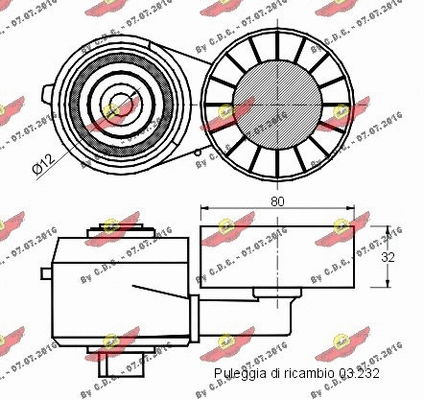 Belt Tensioner, V-ribbed belt