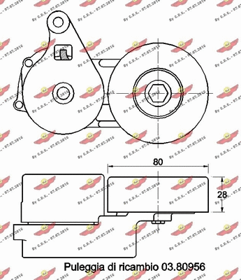 Belt Tensioner, V-ribbed belt