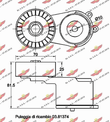 Belt Tensioner, V-ribbed belt