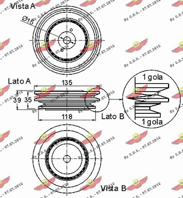 Belt Pulley, crankshaft
