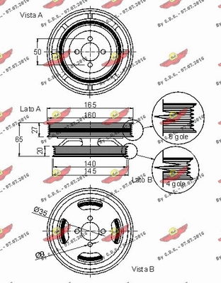 Belt Pulley, crankshaft