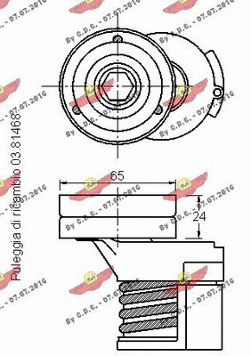Belt Tensioner, V-ribbed belt
