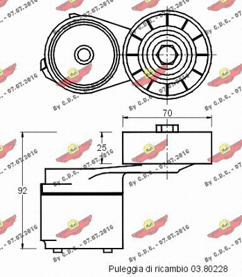 Belt Tensioner, V-ribbed belt
