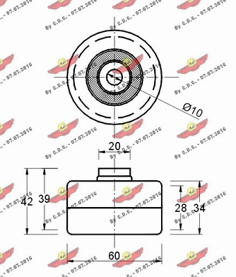 Deflection/Guide Pulley, timing belt