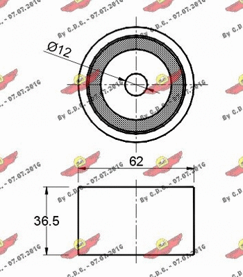 Deflection/Guide Pulley, timing belt