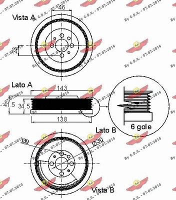 Belt Pulley, crankshaft