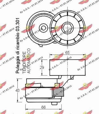 Belt Tensioner, V-ribbed belt