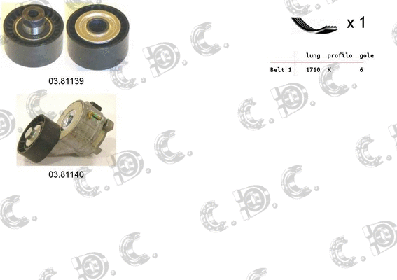 V-Ribbed Belt Set (06.0004)