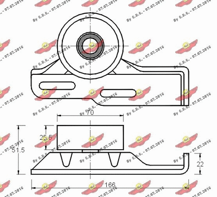 Belt Tensioner, V-ribbed belt
