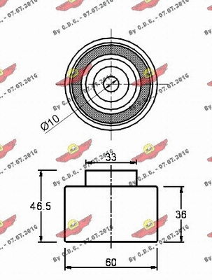 Deflection/Guide Pulley, timing belt