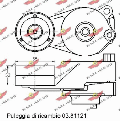 Belt Tensioner, V-ribbed belt