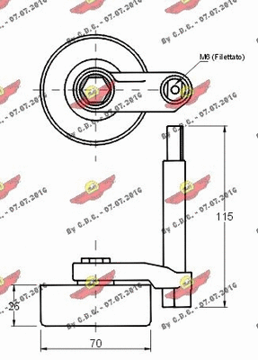 Belt Tensioner, V-ribbed belt