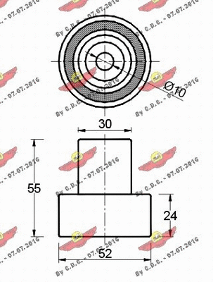 Deflection/Guide Pulley, timing belt