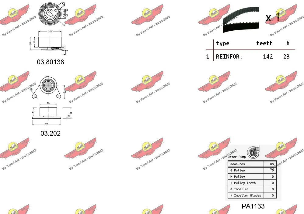 Water Pump & Timing Belt Kit