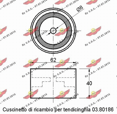 Deflection/Guide Pulley, V-ribbed belt