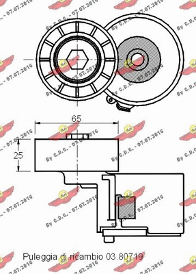 Belt Tensioner, V-ribbed belt