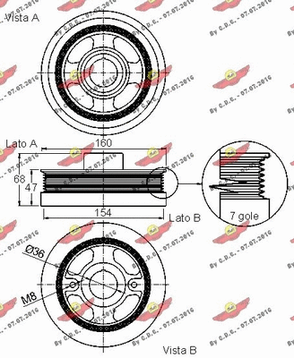 Belt Pulley, crankshaft