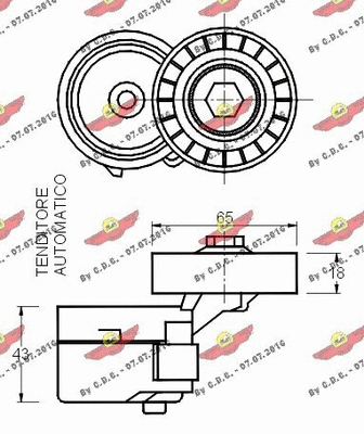 Belt Tensioner, V-ribbed belt