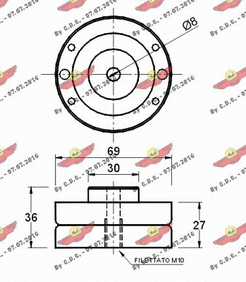 Deflection/Guide Pulley, timing belt