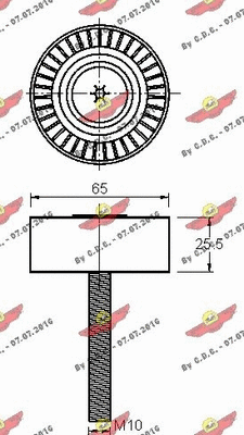 Deflection/Guide Pulley, V-ribbed belt