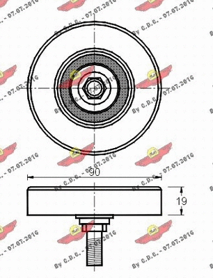 Belt Tensioner, V-ribbed belt