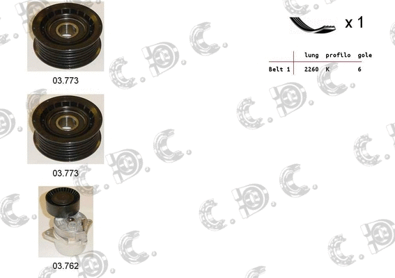 V-Ribbed Belt Set (06.0032)